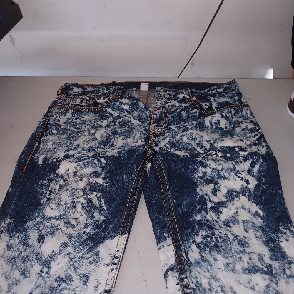 Men's Blue Acid Wash Jeans